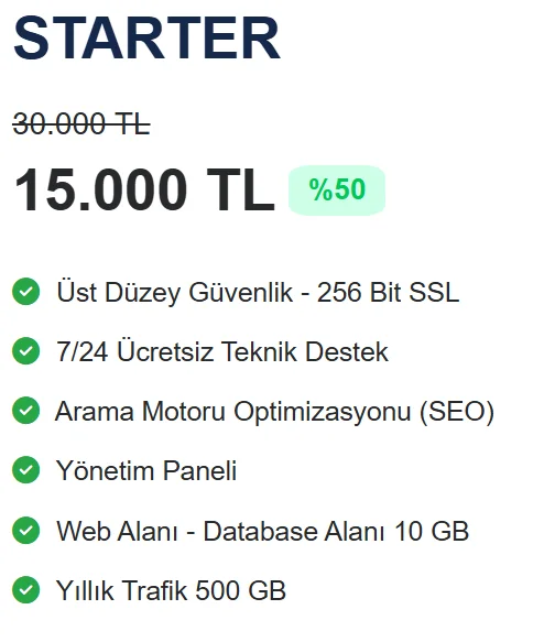 KURUMSAL STARTER PAKETİ