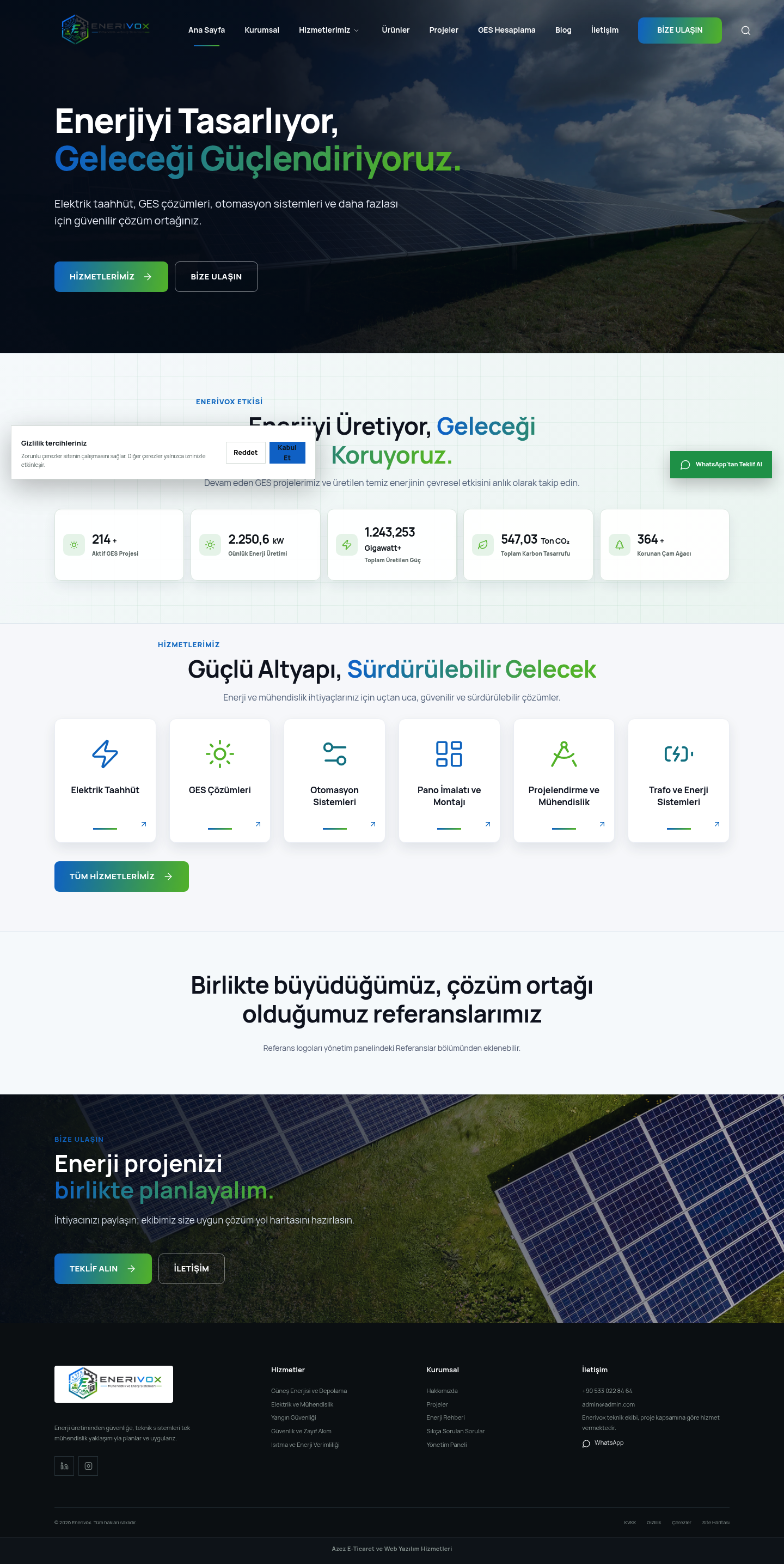 ENERİVOX web sitesi önizlemesi