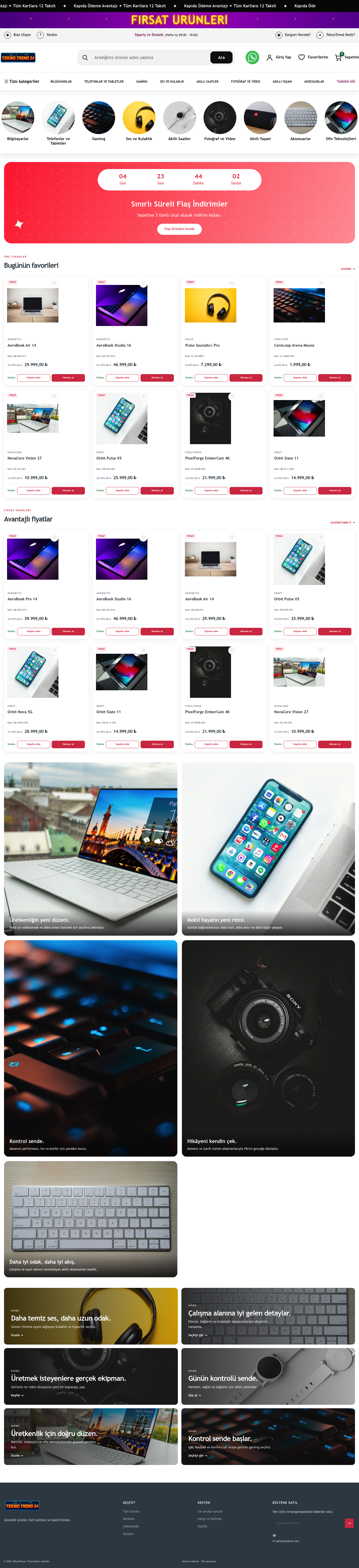 Tekno Trend34 web sitesi önizlemesi