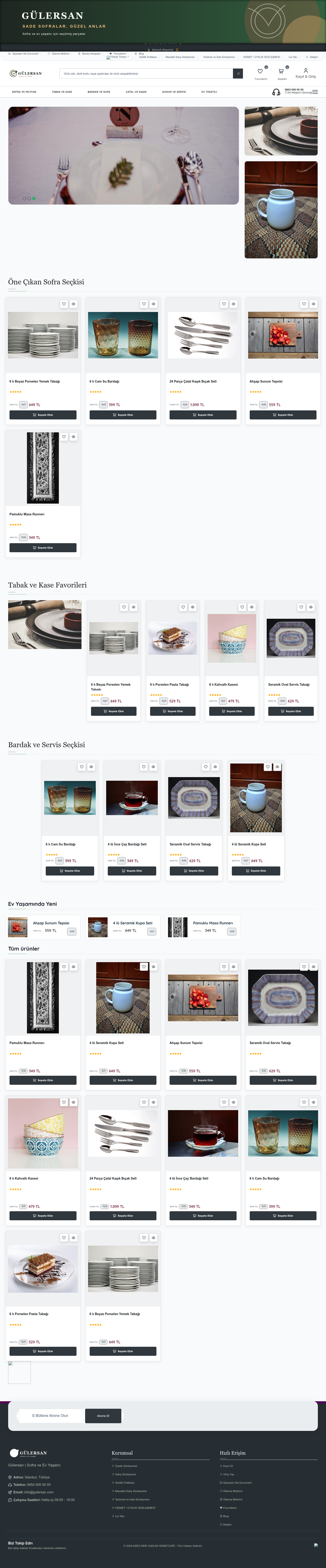 Gulersan web sitesi önizlemesi